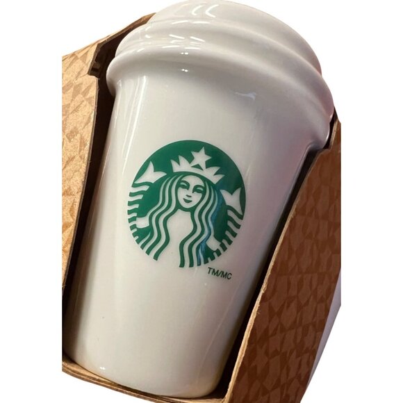 Starbucks Holiday Ceramic Ornament Set of 4 Christmas Coffee To Go Tumblers Coll - Picture 6 of 16